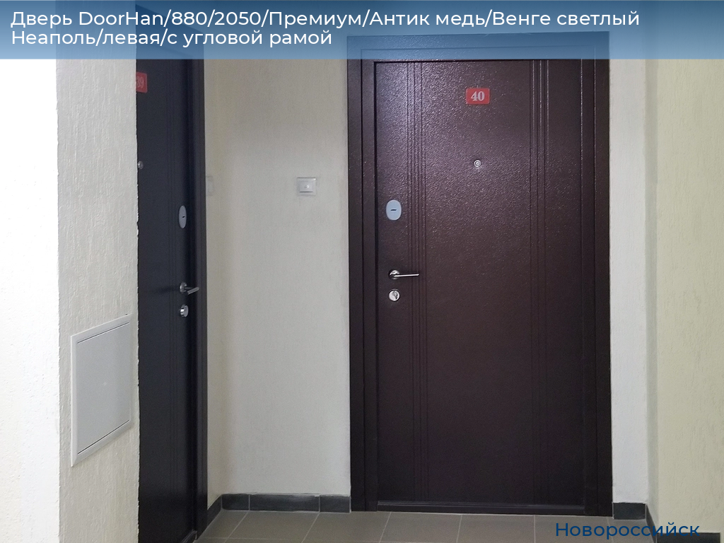 Дверь DoorHan/880/2050/Премиум/Антик медь/Венге светлый Неаполь/левая/с угловой рамой, novorossiysk.doorhan.ru