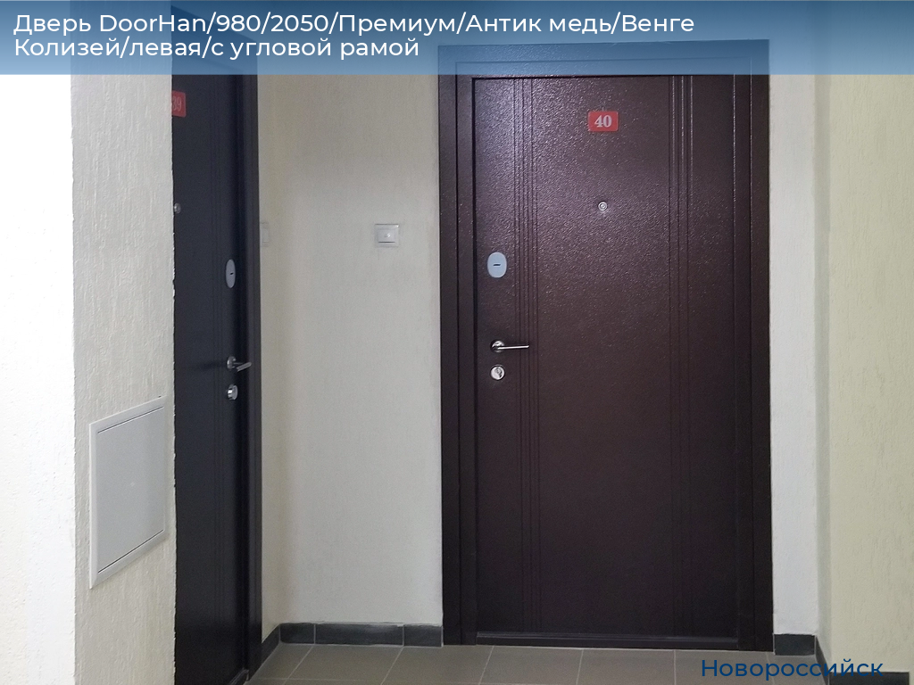 Дверь DoorHan/980/2050/Премиум/Антик медь/Венге Колизей/левая/с угловой рамой, novorossiysk.doorhan.ru