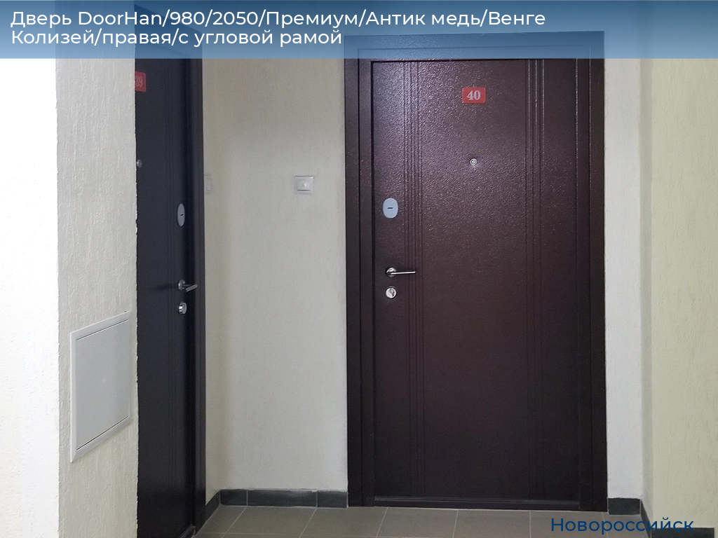 Дверь DoorHan/980/2050/Премиум/Антик медь/Венге Колизей/правая/с угловой рамой, novorossiysk.doorhan.ru